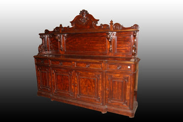 Grande servante credenza stile Luigi Filippo in piuma di mogano