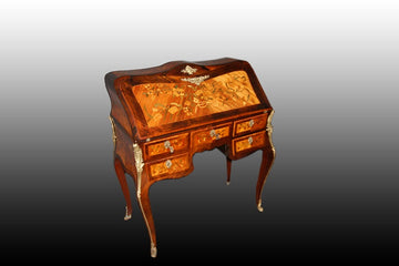 Antique French Bureau Writing desk from 1800 in rosewood and bois de rose