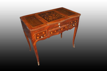 Beautiful richly inlaid French Dressing Table from the mid-1800s