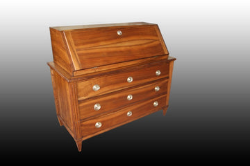 French Bureau Writing desk in cherry wood, Louis XVI style from the 1700s