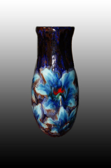 French glass effect ceramic vase