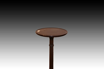English circular high Plant Stand from the 19th century in mahogany