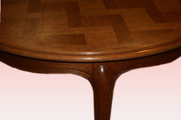 French extendable circular table from the late 1800s Provençal style in oak wood