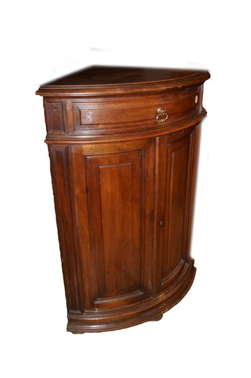 French low corner unit from the late 1800s in walnut wood