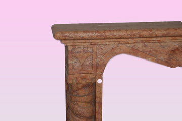 Italian fireplace from the 19th century in red Verona marble