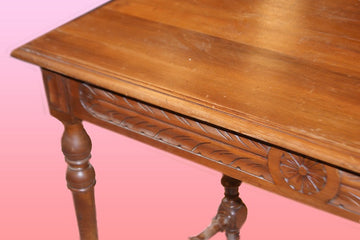 French writing table from the 19th century with turned base
