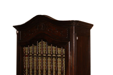 French Provençal style bread display cabinet in chestnut wood from the early 19th century