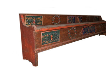 Large Austrian chest from 1800 with paintings