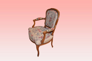 French Louis XV style armchair in cherry wood from the late 19th century