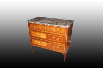 Beautiful small French 19th century Louis XVI style chest of drawers with 3 drawers