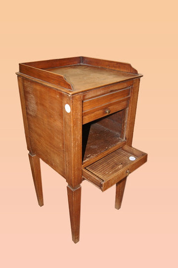 French bedside cabinet from 1700 Louis XVI style in walnut wood