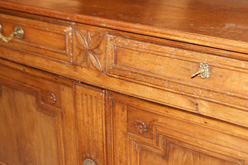 Credenza 2 porte rustica francese del 1800 in legno di rovere