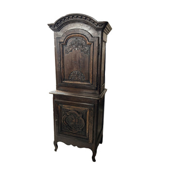 Coppia di Credenzini Alti Provenzale in Legno di Castagno XIX secolo