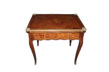 Elegante tavolino da gioco francese in stile Transizione, fine XIX secolo