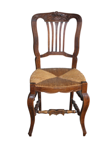 Groupe de 4 chaises provençales françaises de la fin du XIXe siècle