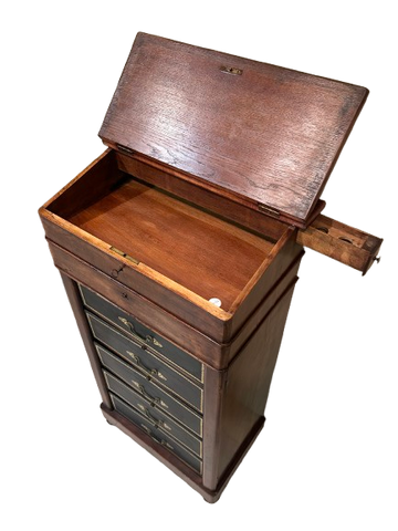 Cartonnier Francese In Legno di Mogano XIX secolo