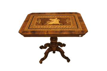 Refined Sorrento coffee table in inlaid walnut – mid-19th century