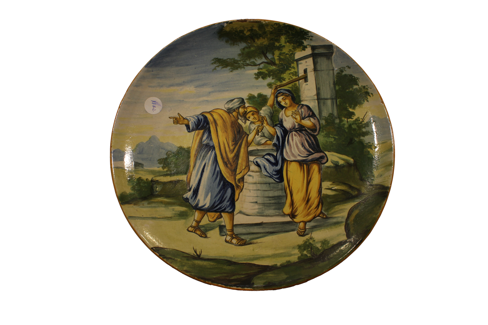 Piatto francese in maiolica decorata - XIX secolo