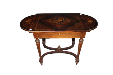 Louis XVI style winged table – second half of the 19th century
