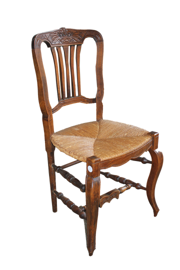 Groupe de 4 chaises provençales françaises de la fin du XIXe siècle