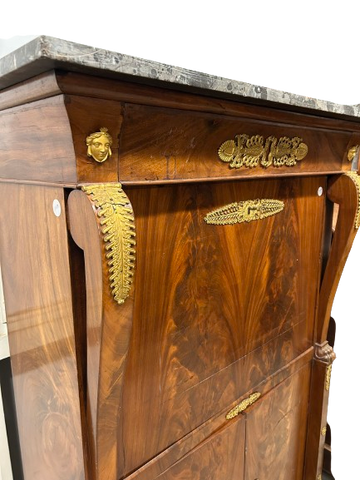 Prezioso Secretaire Francese Stile Impero del XIX secolo
