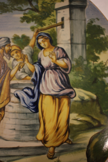 Piatto francese in maiolica decorata - XIX secolo