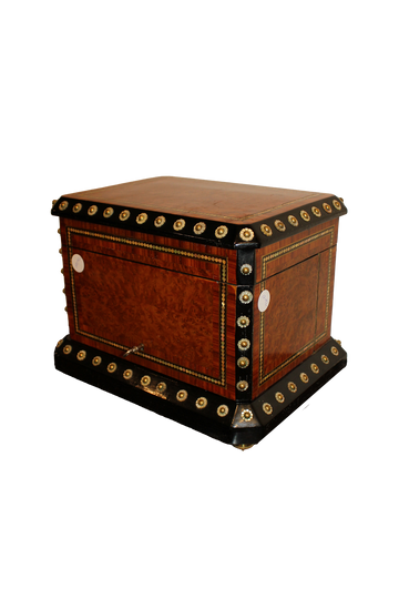 Coffret à liqueur en racine d'érable et nacre - XIXe siècle