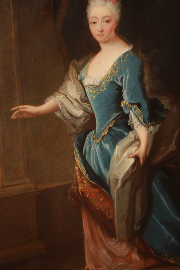 Ritratto di dama francese – Olio su tela, XVIII secolo