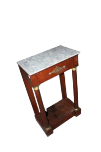 Paar Französische Konsolen im Empire-Stil aus Mahagoni, Mitte 19. Jahrhundert