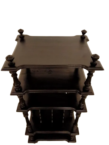 Etagere libreria francese Luigi Filippo in legno ebanizzato