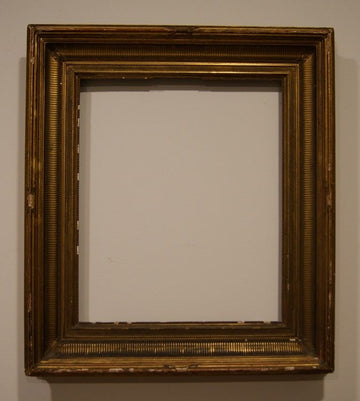 Antique English frame from 1800 in gold leaf gilded wood 65x71cm