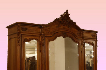 Grande armadio 3 porte con specchio stile Luigi Filippo del 1800