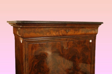 Stunning French Empire secretaire from the 1800s in mahogany with marble and bronze top