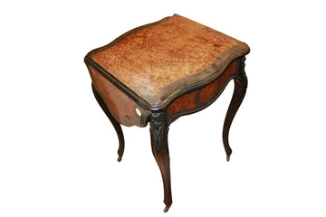 Toilette con alette francese del 1800 In Ebano e Radica di Maples