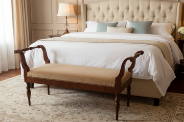 Piccola panchetta francese stile Luigi Filippo in Mogano