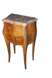 Paire de Tables de Chevet Françaises Style Louis XV en Bois de Rose, Fin XIXe – Début XXe Siècle