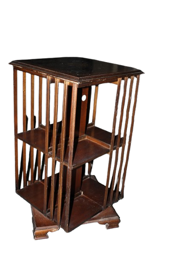 Libreria Girevole Vittoriana in Legno di Mogano XIX secolo