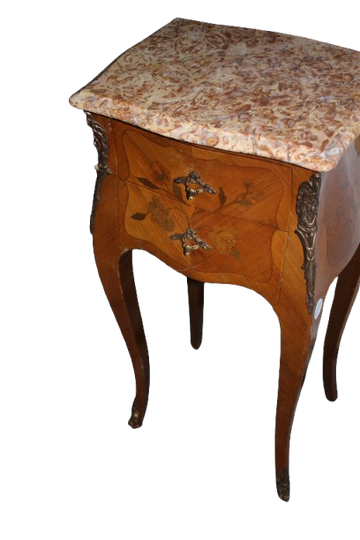 Paire de Tables de Chevet Françaises de Style Louis XV en Bois de Rose, Fin XIXe Siècle