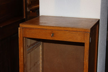 Small Office Document Cabinet with Roll-Top Early 20th Century