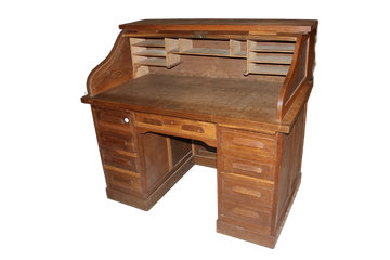 Amerikanischer Rolltop-Schreibtisch aus Eichenholz, Anfang 1900