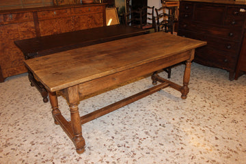 Grande table rectangulaire rustique française du XIXe siècle