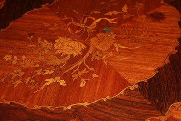 Tavolo Scrittoio Francese Stile Luigi XV Intarsiato XIX secolo