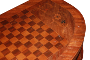 Tavolino da Gioco Stile Luigi XV Francia XIX secolo Intarsio Floreale