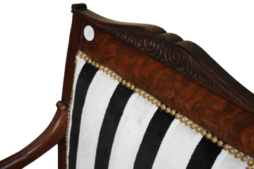 Poltrona Francese del XIX secolo In Legno di Mogano Stile Direttorio