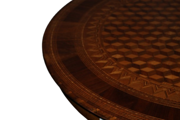 Grande Tavolo Sorrentino Circolare XIX secolo in Noce