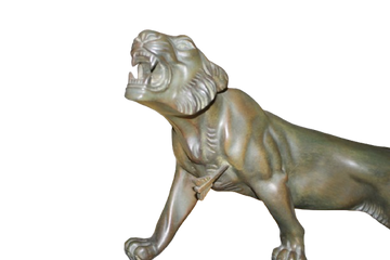 Scultura in bronzo Pantera Art Decò XX secolo