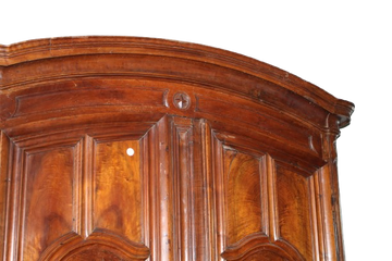 Grande Armadio Francese Provenzale a 2 Porte di fine 700 in noce