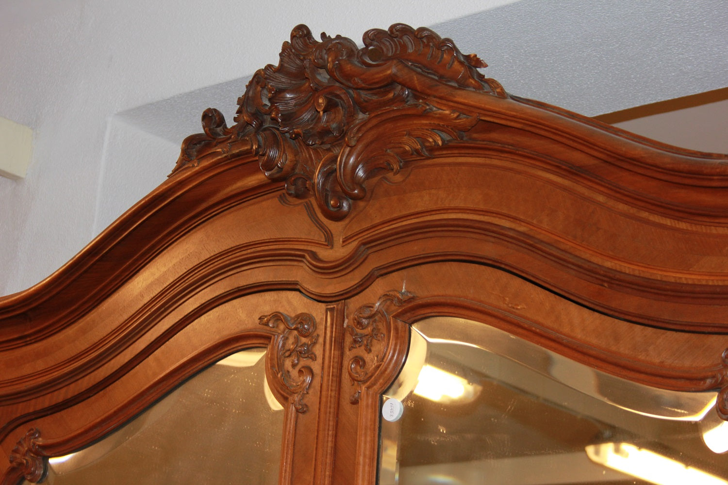Armadio stile Luigi Filippo Con Specchi a 2 Ante in legno di noce