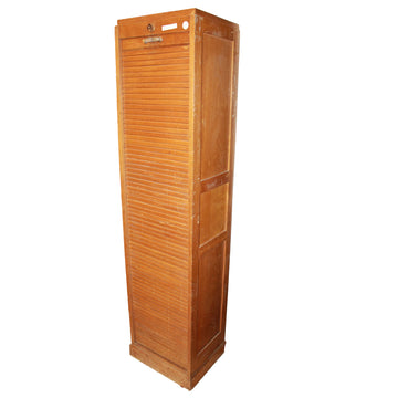 Französischer Büroschrank aus Eiche – Anfang 20. Jahrhundert, Rollladentür