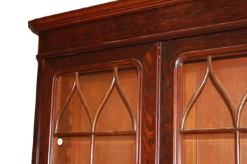 Libreria Bookcase Inglese di fine 1800 in Legno di Mogano